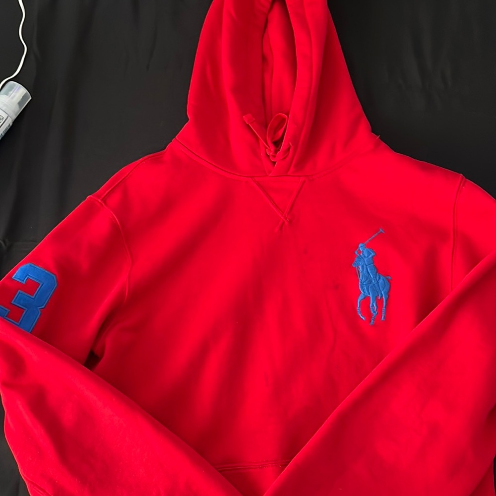 Red and Blue Ralph Lauren Polo Hoodie